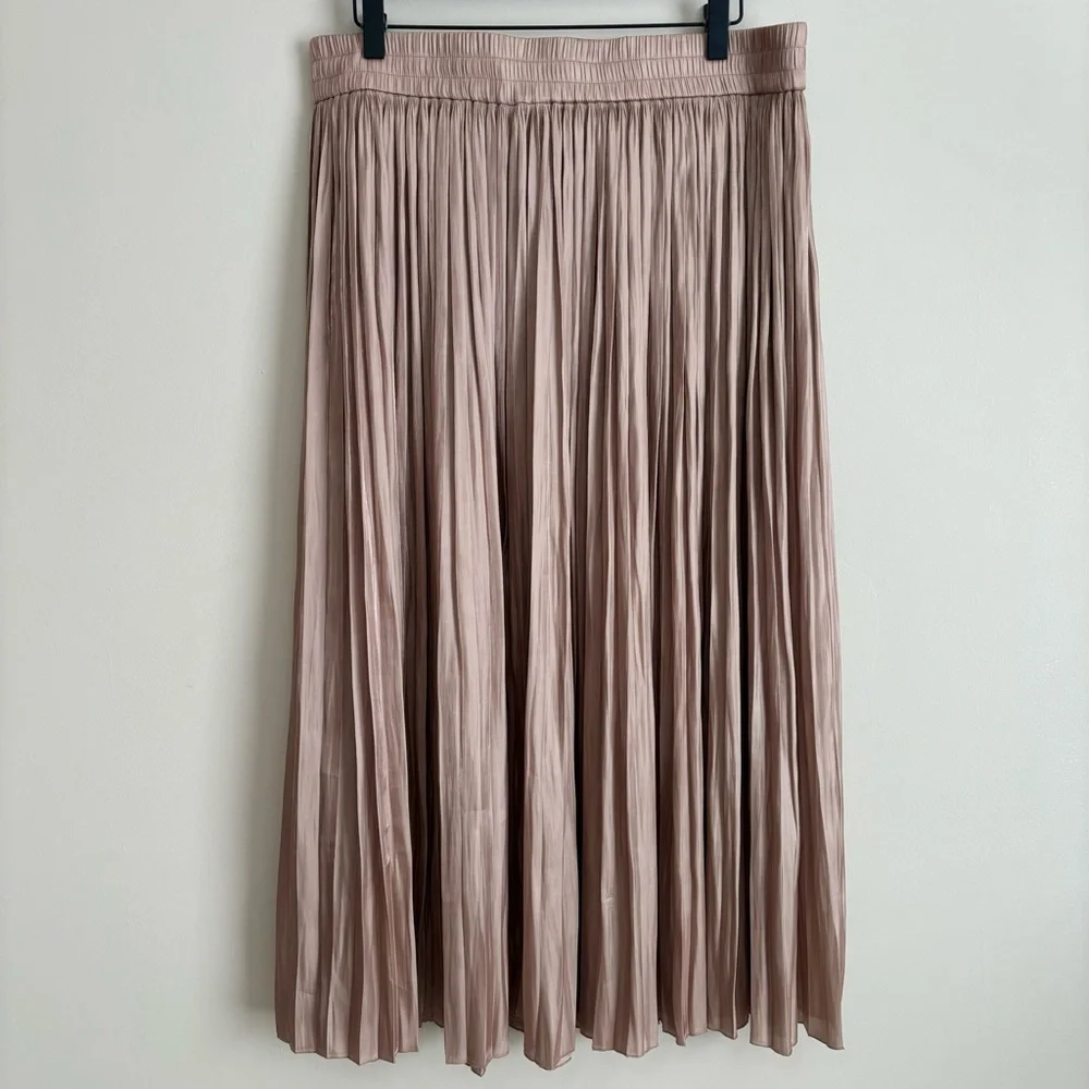 kate spade Pleated Midi Skirt in Camel